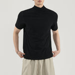 Straight Shoulder Jumpsuit Collar Knitted Slim Fit T-shirt