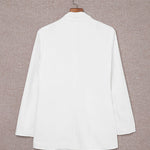 Zeagoo Double Breasted Button Down Office Work Wear Solid Blazer Jacket
