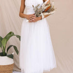 Fairy Vibes Tulle Gathered Detail Halter Maxi Dress