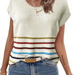 Zeagoo Short Sleeve Sweater Knit Going Out Sweater Tops
