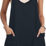 Zeagoo Jumpsuit Short Summer Sleeveless Rompers (DE Only)