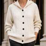 Women's Open-Front Hooded Knit Cardigan