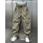 Zipper Scimitar Loose Straight Harem Pants