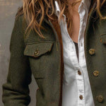 Agnes | Herringbone Contrast-Trim Blazer