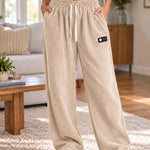 Women's Textured Wide Leg Trousers