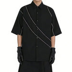 Loose-Fit Casual Lapel T-Shirt