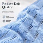 Women's Leaf Pattern Open Knit Jumper