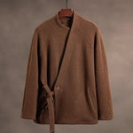 Slant-collared Thickened Vintage Shirt