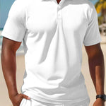 KZZ Casual sportswear versatile slim fit short-sleeved fashion suit for men
