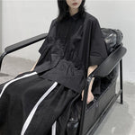 Japanese Style Irregular Pleated Loose T-shirt