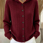 Women's Open-Front Hooded Knit Cardigan
