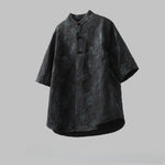 Tie-dyed Thin Breathable Stand-up Collar Shirt