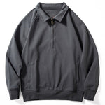 Half-zip Lapel Loose Casual Long-sleeved Sweatshirt