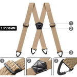 Men's Adjustable X Back Suspenders