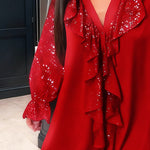 Élina | Blouse ample à sequins