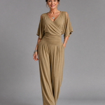 Nyxara | Cold Shoulder Wrap Waist Relaxed Jumpsuit