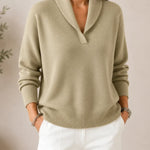 Women's Relaxed V-Neck Knit Jumper