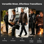 Men's Plush Lined Leather-Look Jacket