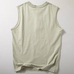 Wide Shoulder Sleeveless T-Shirt