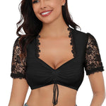 Zeagoo Dirndl Blouse Women's Lace Dirndl Blouses (DE Only)