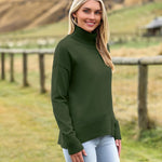 Zeagoo Pullover Women's Turtleneck Elegant Long Sleeve Jumper