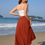 Zeagoo Skirt Long Elegant Skirts High Waist Maxi Skirt (DE Only)