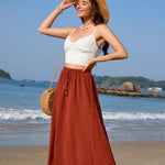 Zeagoo Skirt Long Elegant Skirts High Waist Maxi Skirt (DE Only)