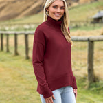Zeagoo Pullover Women's Turtleneck Elegant Long Sleeve Jumper