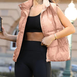 Zeagoo Women Puffer Vest Winter Warm Zip Up Padded Outerwear