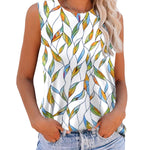 Zeagoo Floral Print Sleeveless T Shirts Loose Fit Summer Tunic Blouse