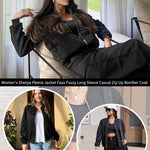 Zeagoo Sherpa Fleece Jacket Faux Fuzzy Casual Zip Up Coat
