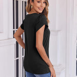 Zeagoo Shirts Casual Short Sleeve Tees Dressy Casual Patel Blouses