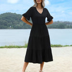 Zeagoo Summer Dresses Midi Tiered Casual Dress
