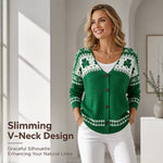 Women's Relaxed V Neck Button Cardigan