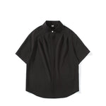 Stand-up Collar Draped Shirt