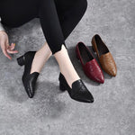 Women's Embroidered Low Heel Shoes