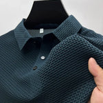 Men’s Breathable Mesh Detail Short Sleeve Polo Shirt