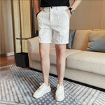 Semi Elastic Waist Casual Shorts