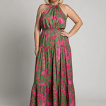Rowen | Draped Halter Midi Dress
