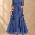 Abella Lace and Chiffon Dress
