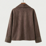 L’Vara Suede Drape Jacket