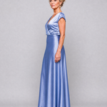 Samouse | Cap Sleeve Wrap Bodice Maxi Dress