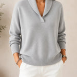 Women's Relaxed V-Neck Knit Jumper