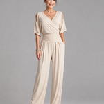 Nyxara | Cold Shoulder Wrap Waist Relaxed Jumpsuit