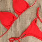Sexy Adjustable Lace-up Two-Piece Swimsuit