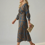Lune | Robe Midi Enveloppante Naturelle
