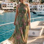Mirelle | Gathered Halter Midi Dress