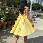 Chic floral suspender loose mini dress