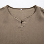 Retro Cotton Linen Button-down Shirt