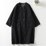 Quilted Crew Neck Loose Retro Jacket